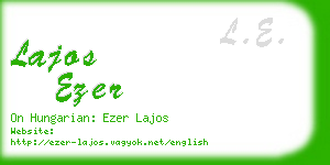 lajos ezer business card